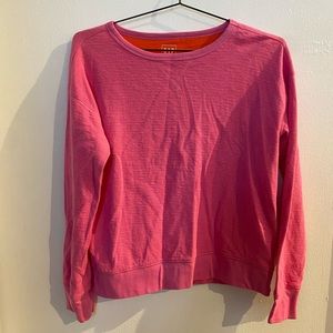 Pink crew neck, long sleeve thermal top - GAP